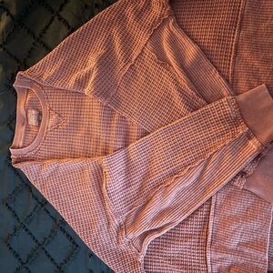 American Eagle Outfitters Textured Coral Sweater